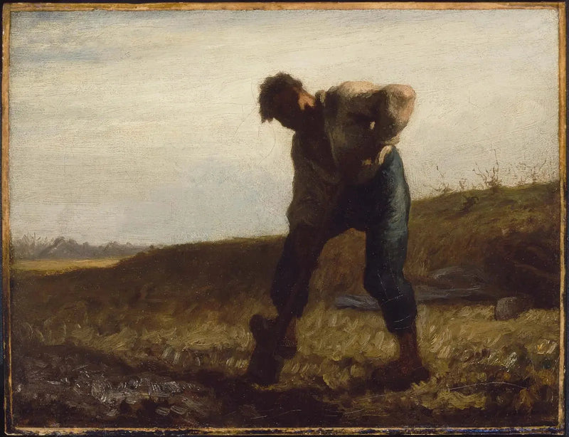 O homem revolve a terra - Jean-François Millet