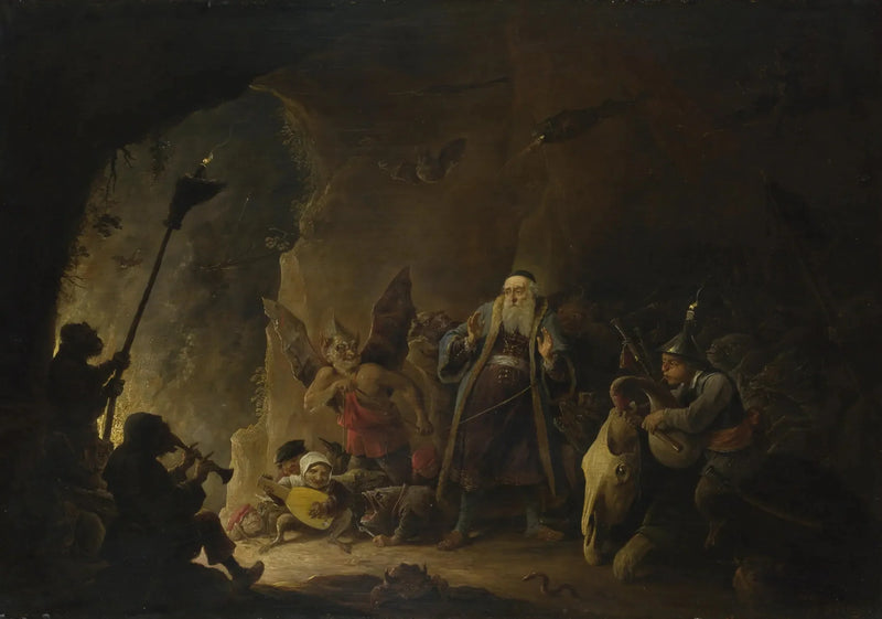 O homem rico conduzindo no inferno - David Teniers Júnior