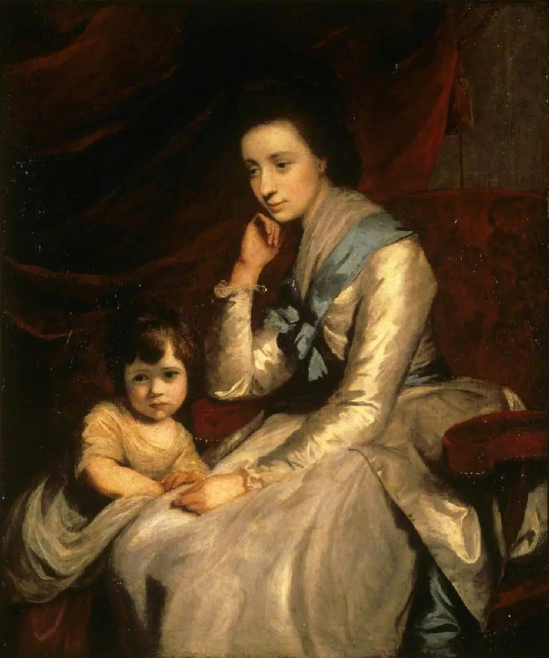 A Honrável Theresa Robinson, Sra. Parker (1744-1775) e seu filho, John Parker, futuro 1º conde de Morley (1772-1840) - Joshua Reynolds