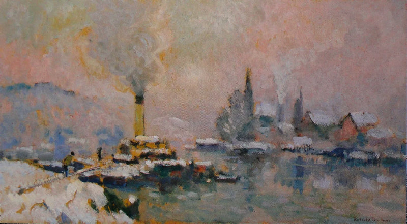 A Ilha Lacroix no inverno - Robert Antoine Pinchon