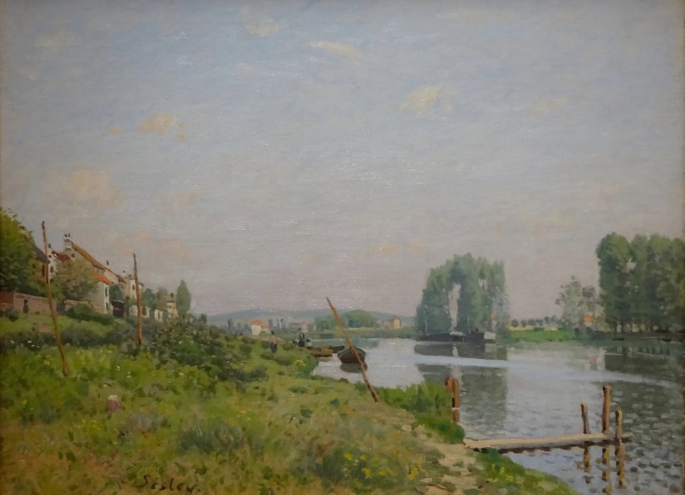 L'Île Saint-Denis - Alfred Sisley image 1 copie de tableau peinte à la main