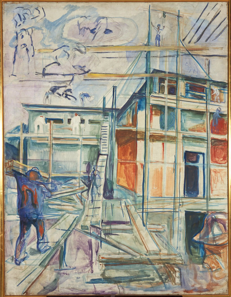 O Edifício do estúdio de inverno - Edvard Munch