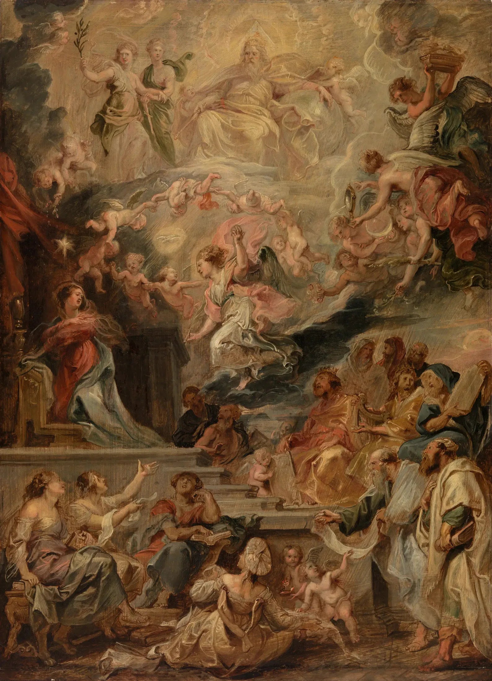 L'Incarnation comme accomplissement de toutes les prophéties - Peter Paul Rubens image 1 reproduction de peinture à l’huile