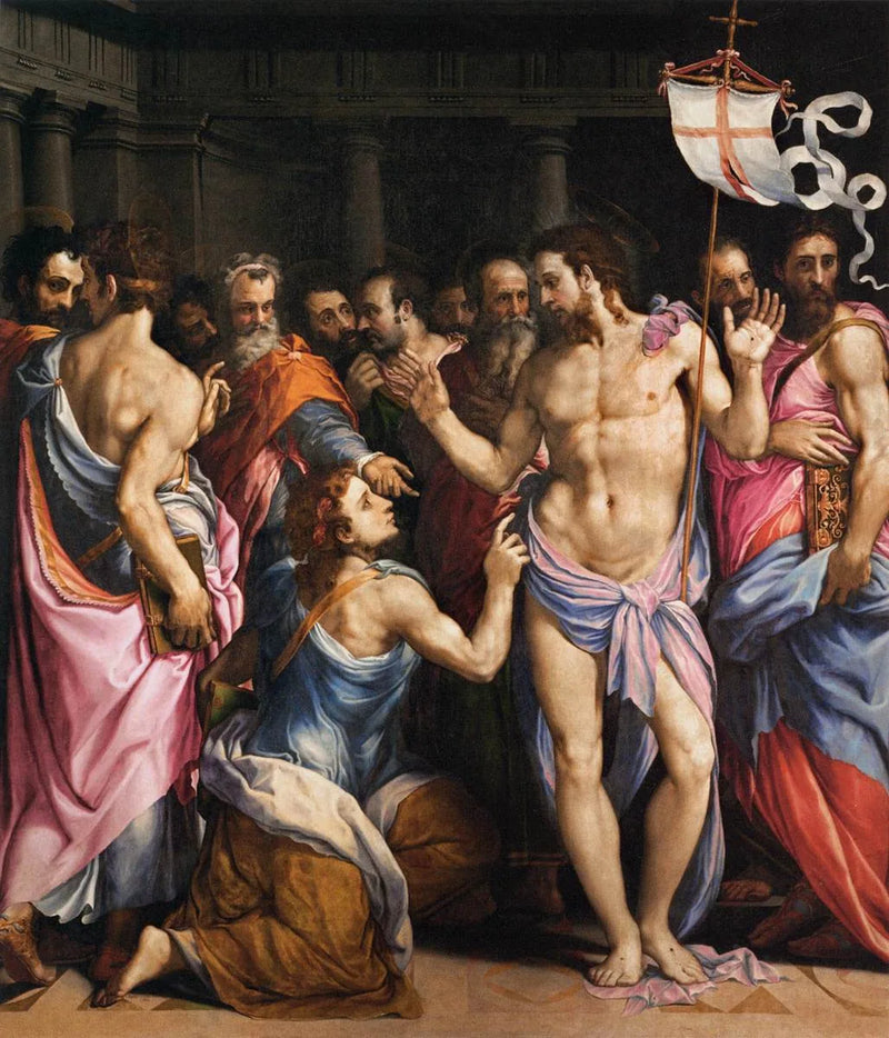 A Incredulidade de Santo Tomé - Francesco Salviati