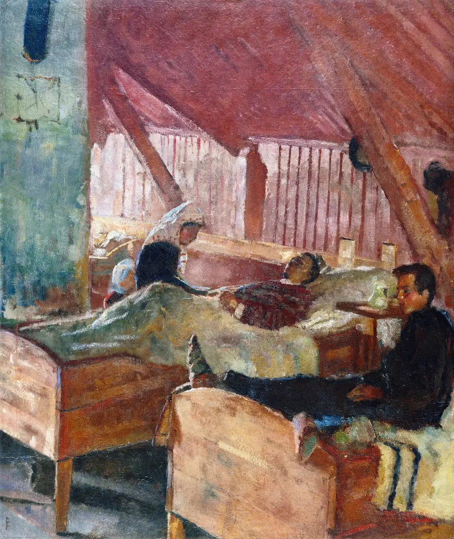 A Enfermaria em Helgelandsmoen - Edvard Munch
