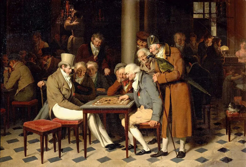 O Interior de um café - Louis-Léopold Boilly