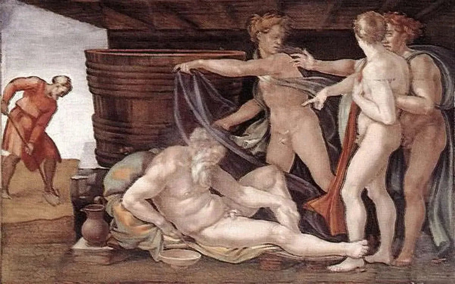 A embriaguez de Noé - Michelangelo