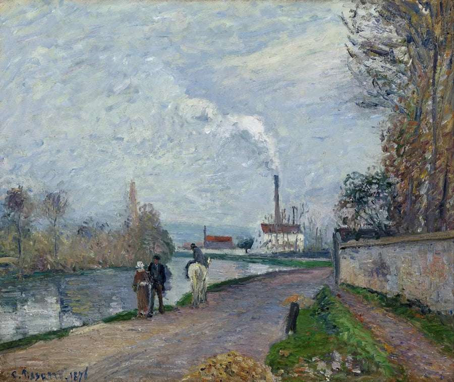 O Pato em Pontoise, tempo cinza - Camille Pissarro