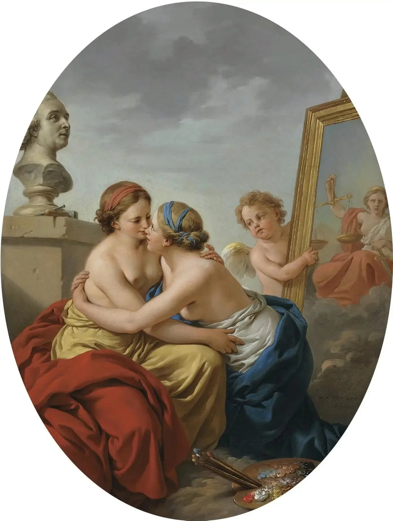 A União da Escultura e da Pintura - Louis Jean François Lagrenée