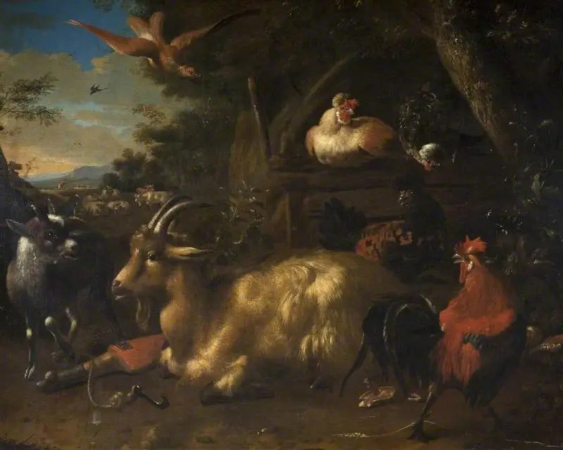 A granja - Melchior de Hondecoeter