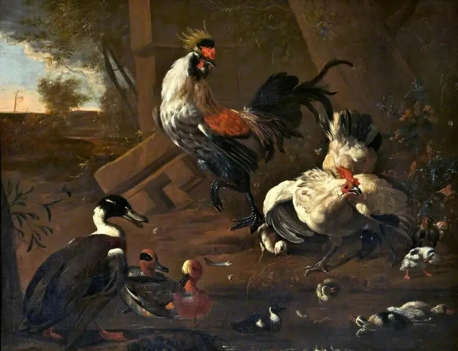 A granja - Melchior de Hondecoeter