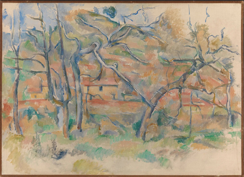 La Bastide La Durane na planície de Valcros I - Paul Cézanne
