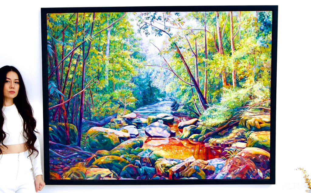 The Beautiful Forest - Kanchana | 160 X 120 cm Reproductions de tableaux à la peinture à l’huile