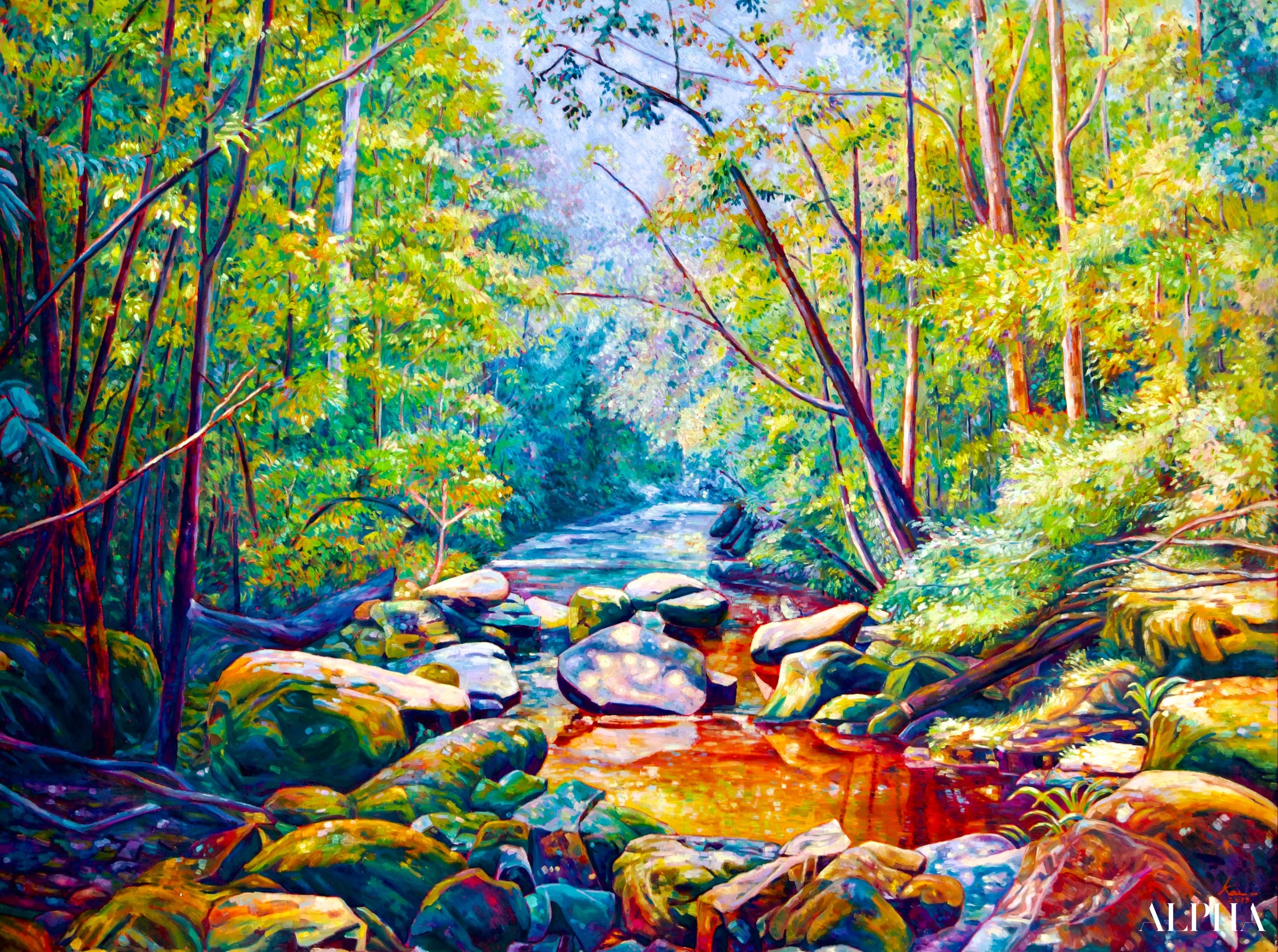 The Beautiful Forest - Kanchana | 160 X 120 cm Reproductions de tableaux à la peinture à l’huile
