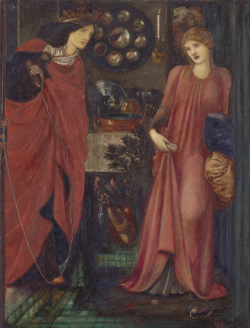 A bela Rosamund e a rainha Eleanor - Edward Burne-Jones