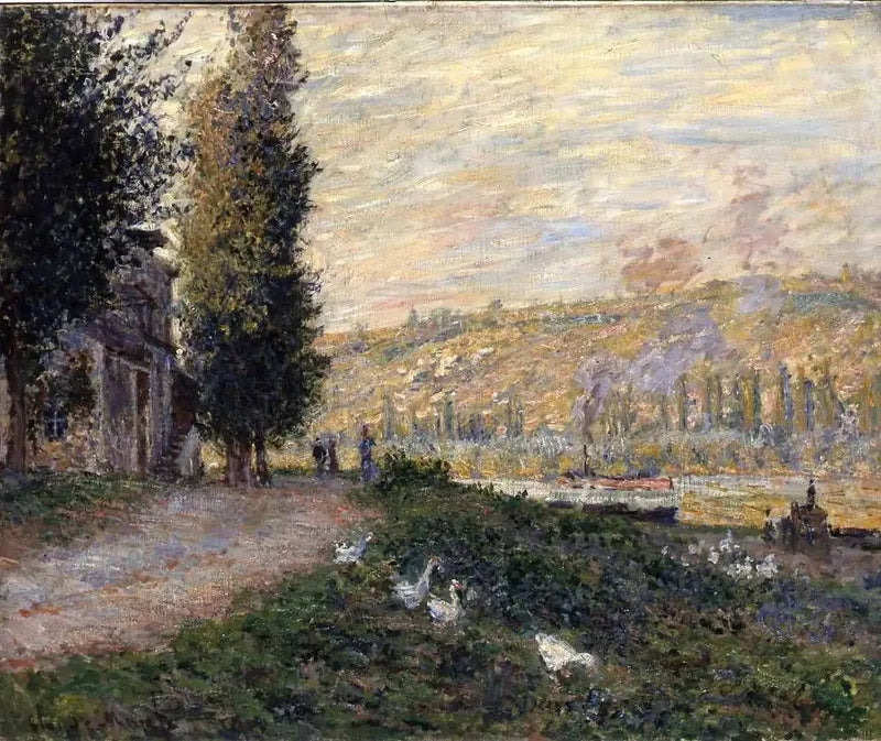 A margem em Lavacourt - Claude Monet