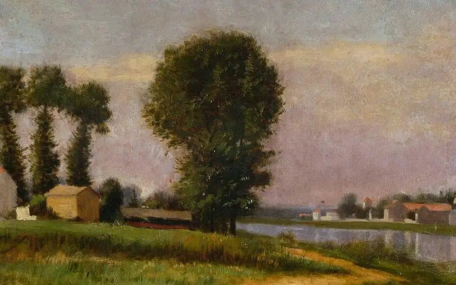 A margem do Petit Gennevilliers e o Sena - Gustave Caillebotte