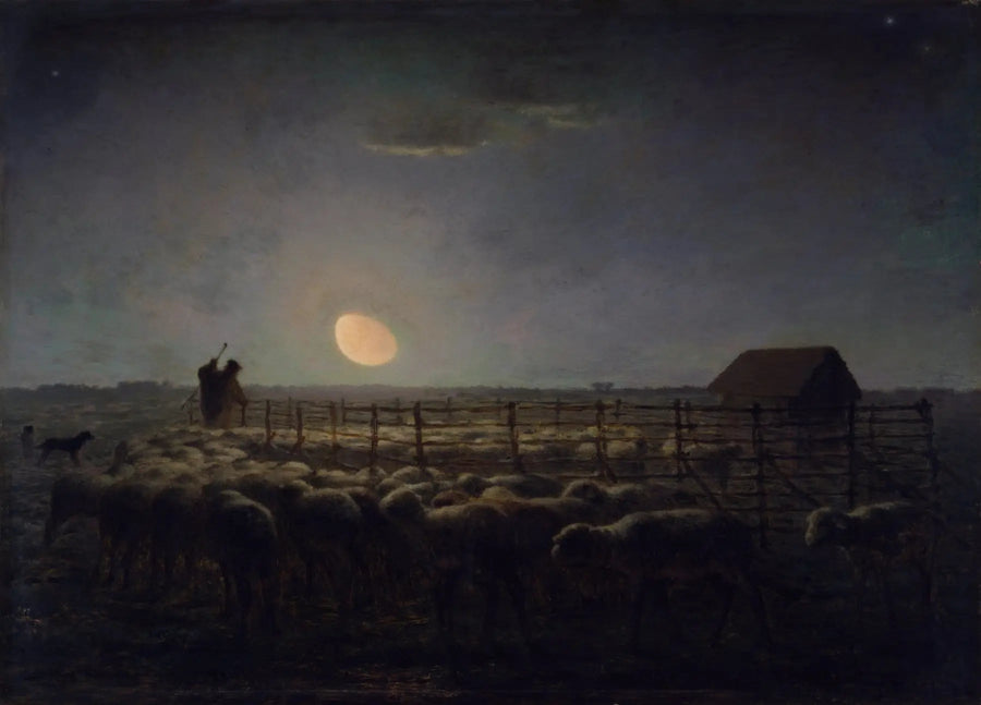 A Cabana, Luz da Lua - Jean-François Millet