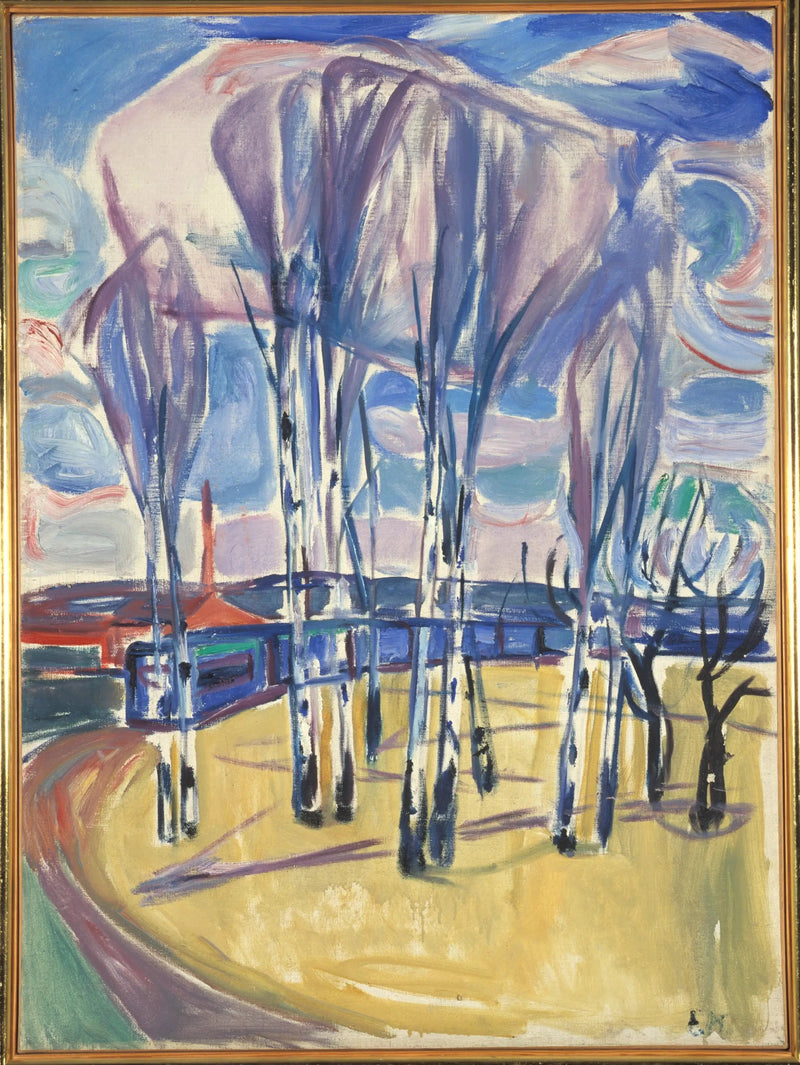 A Curva do Bonde em Skøyen - Edvard Munch