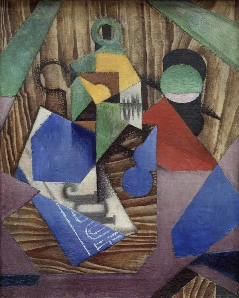 A garrafa de rum e o jornal - Juan Gris