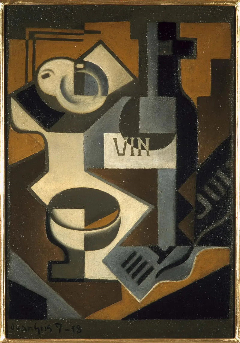 A garrafa de vinho - Juan Gris