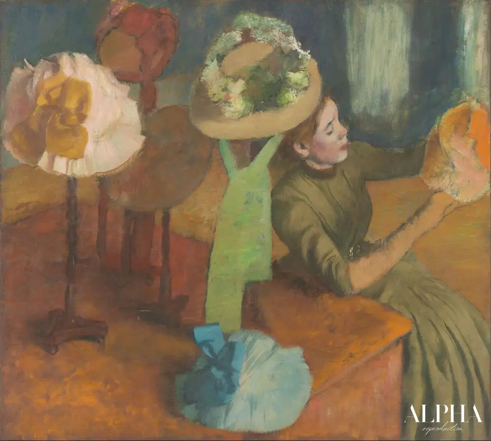 la boutique de chapellerie - Edgar Degas - Reproductions de tableaux et peintures haut de gamme