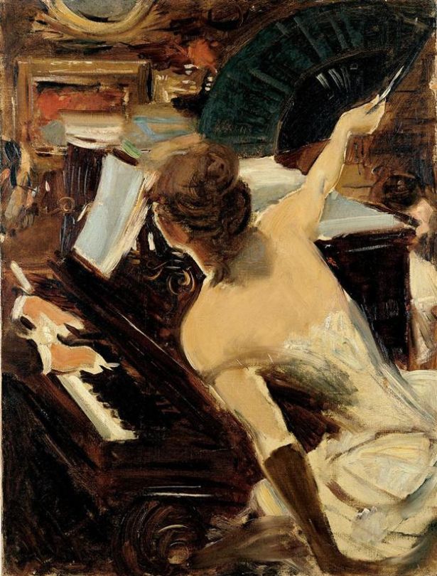 La Cantatrice Mondaine - Giovanni Boldini image 1 copie peinte à la main à l’huile