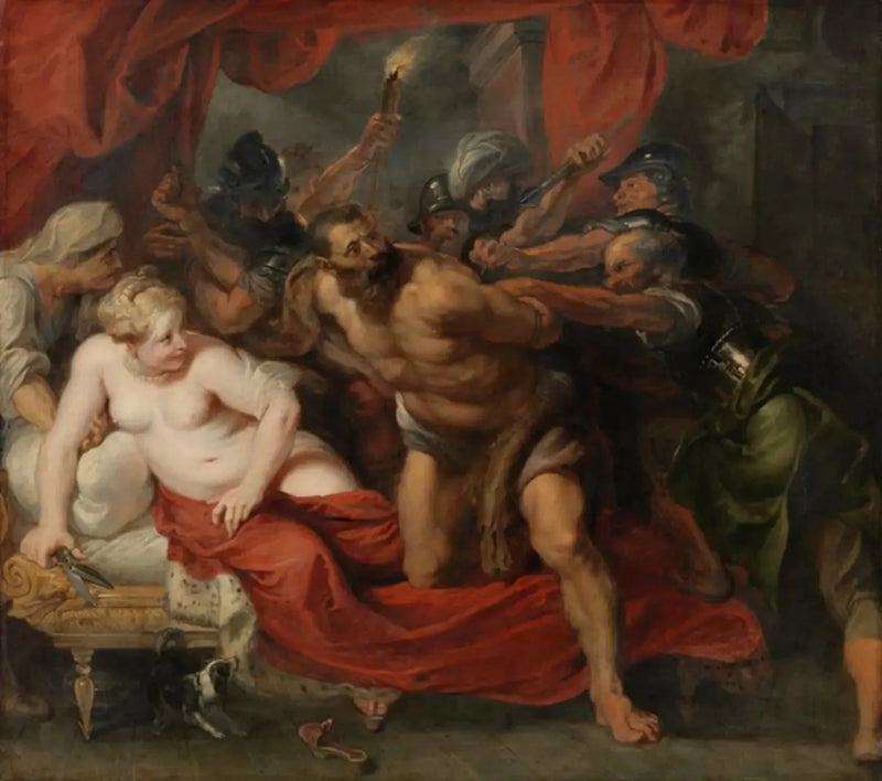 A captura de Sansão (Juízes 16:19-21), circa 1620 - Peter Paul Rubens