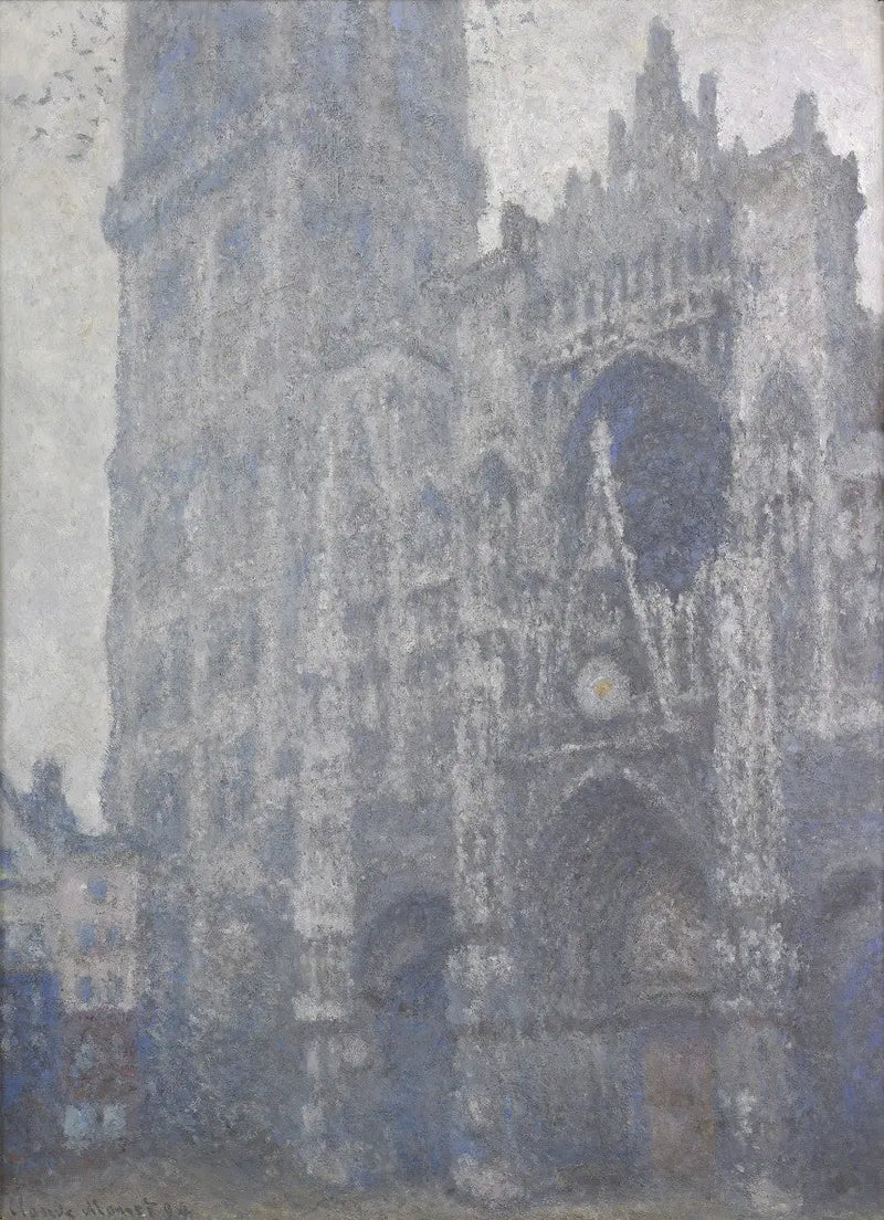 A Catedral de Rouen, o Portal e a Torre d'Albane, Meio-dia - Claude Monet
