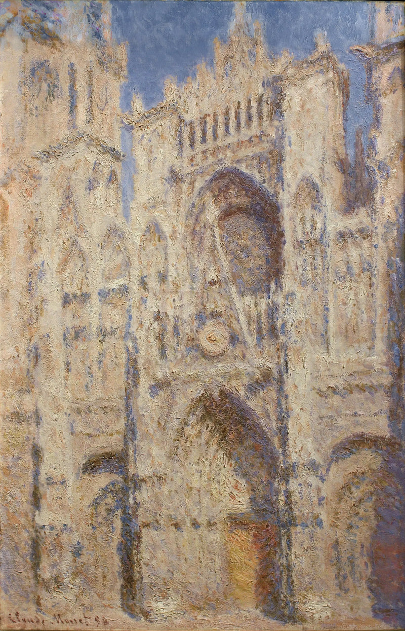 A Catedral de Rouen, o Portal, Sol - Claude Monet
