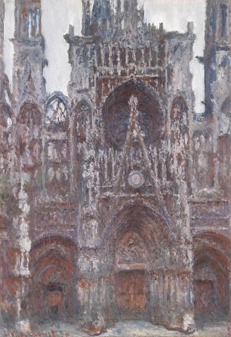 A Catedral de Rouen. O portal visto de frente, Harmonia marrom - Claude Monet