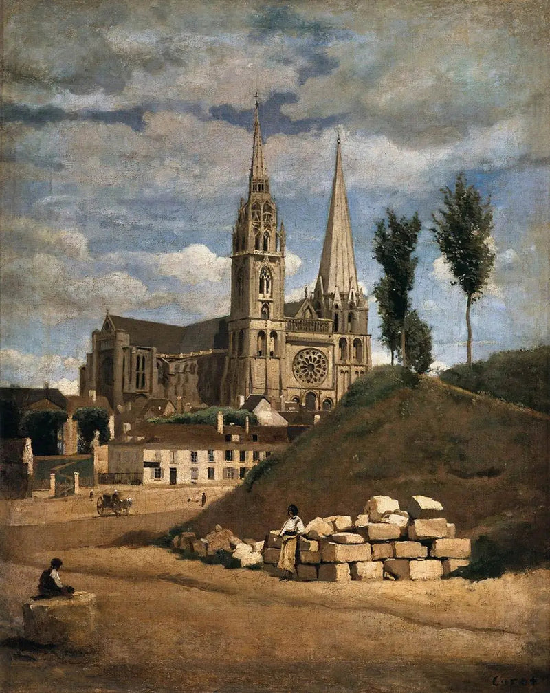 A Catedral de Notre-Dame de Chartres - Jean-Baptiste Camille Corot