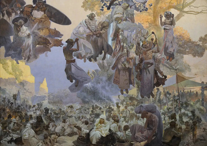 A celebração de Svantovít - Alphonse Mucha