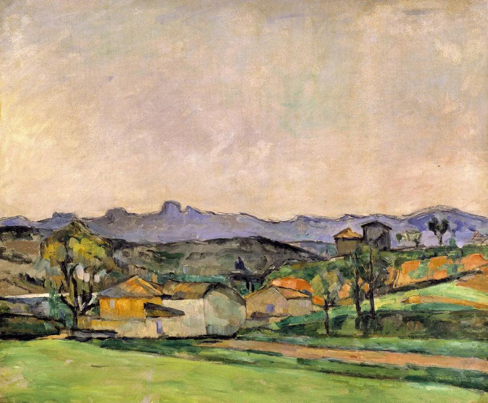 Reproduction du tableau « La Chaîne de l'Étoile avec le Pilon du Roi - Paul Cézanne » par Alpha Reproduction en peinture à l’huile