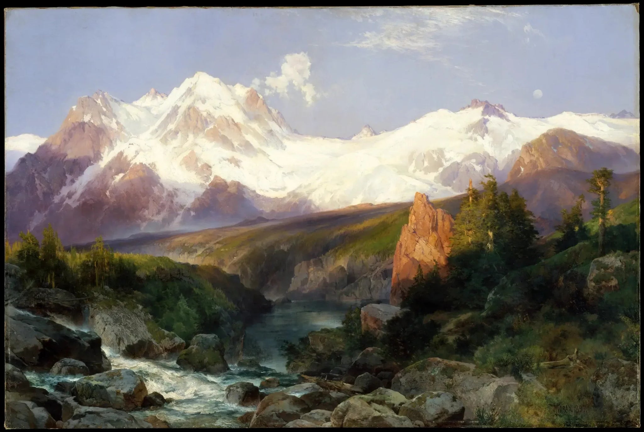 La chaîne des Tetons - Thomas Moran image 1 reproduction d’œuvre d’art à l’huile