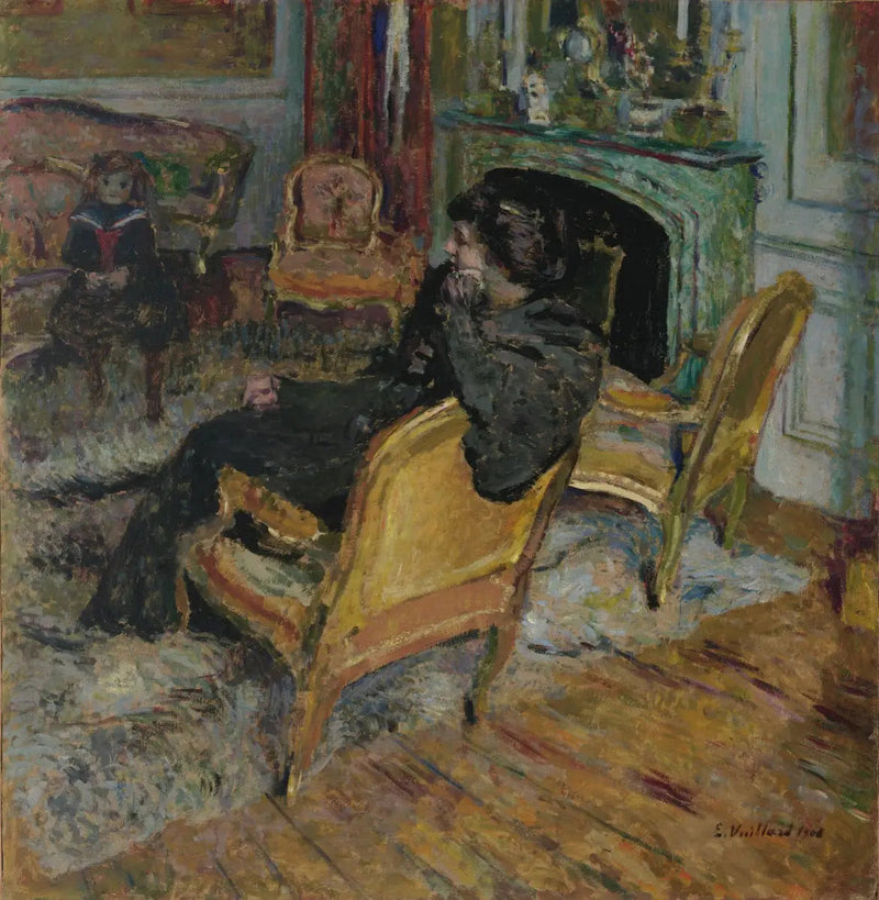 A Cadeira Dourada, Madame Georges Feydeau e seu filho - Édouard Vuillard