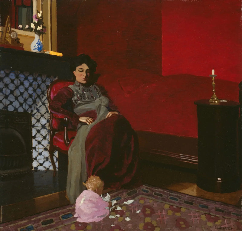 O Quarto Vermelho, Étretat - Félix Vallotton