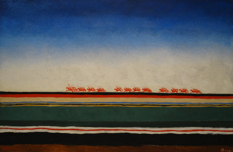 A Carga da Cavalaria Vermelha - Kazimir Malevich