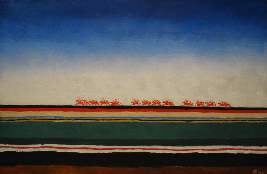 A Carga da Cavalaria Vermelha - Kazimir Malevich