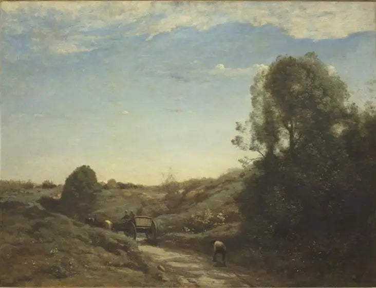 A Carreta, lembrança de Marcoussis - Jean-Baptiste Camille Corot