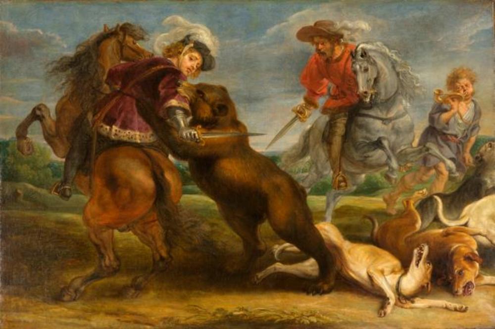 La chasse à l'ours - Frans Snyders image 1 copie de tableau peinte à la main