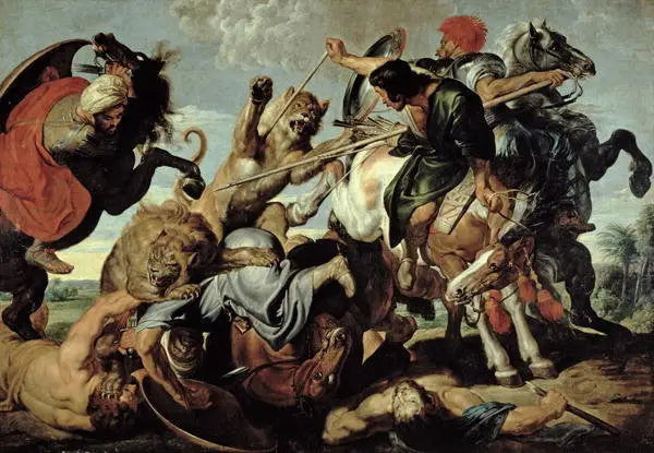A Caça ao Leão - Peter Paul Rubens