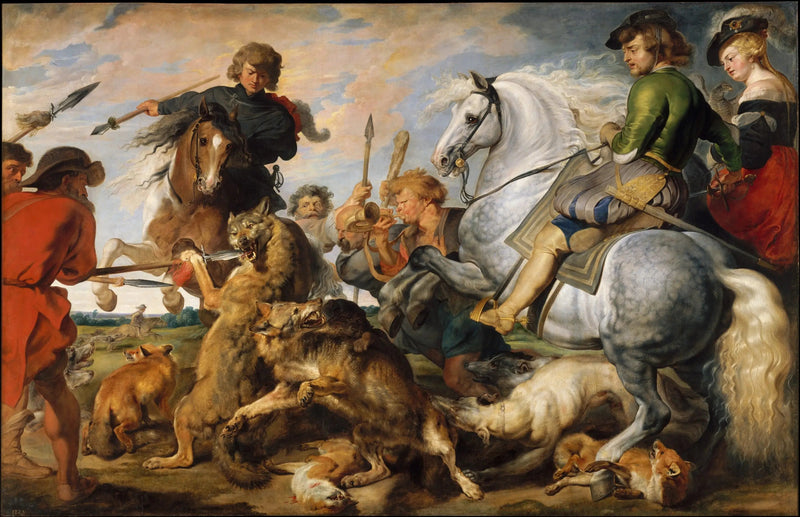 A Caça ao lobo e à raposa - Peter Paul Rubens