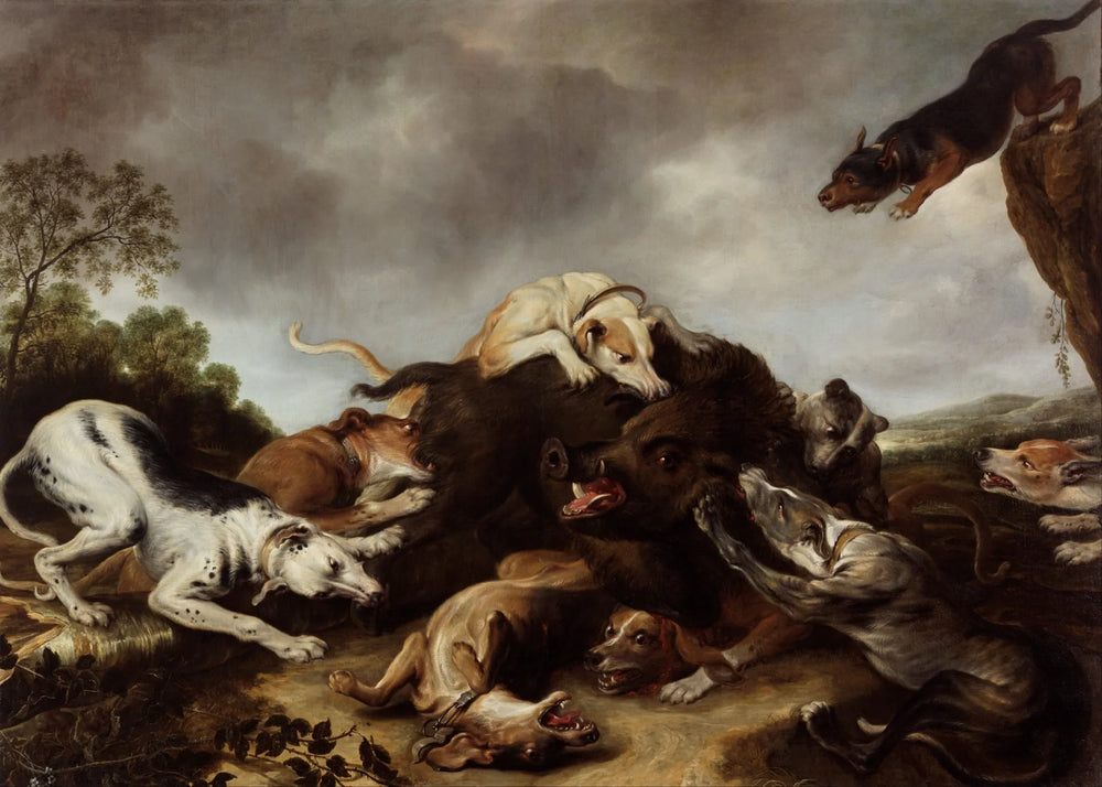 La chasse au sanglier - Frans Snyders image 1 reproduction de peinture à l’huile