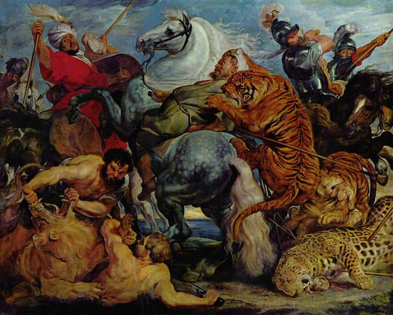 A Caça ao Tigre - Peter Paul Rubens