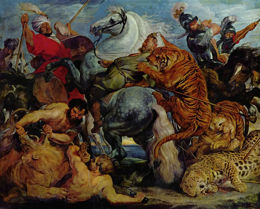 A Caça ao Tigre - Peter Paul Rubens