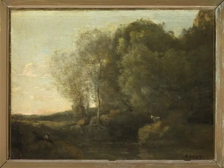 A cabra na rocha - Jean-Baptiste Camille Corot