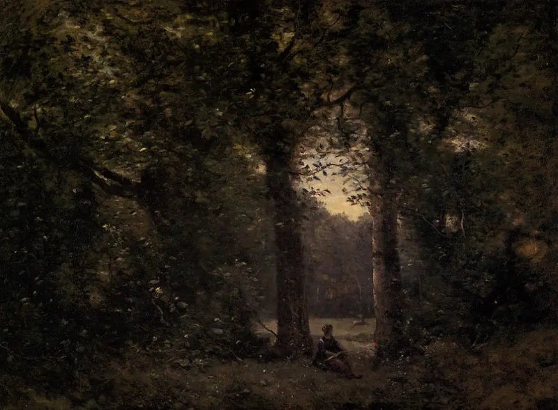 A clareira, lembrança de Ville-d'Avray - Jean-Baptiste Camille Corot