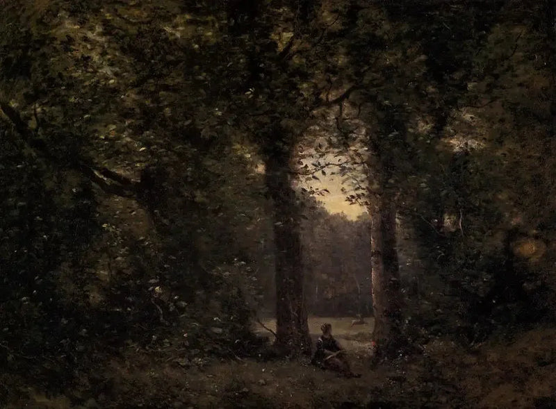 A clareira, lembrança de Ville-d'Avray - Jean-Baptiste Camille Corot
