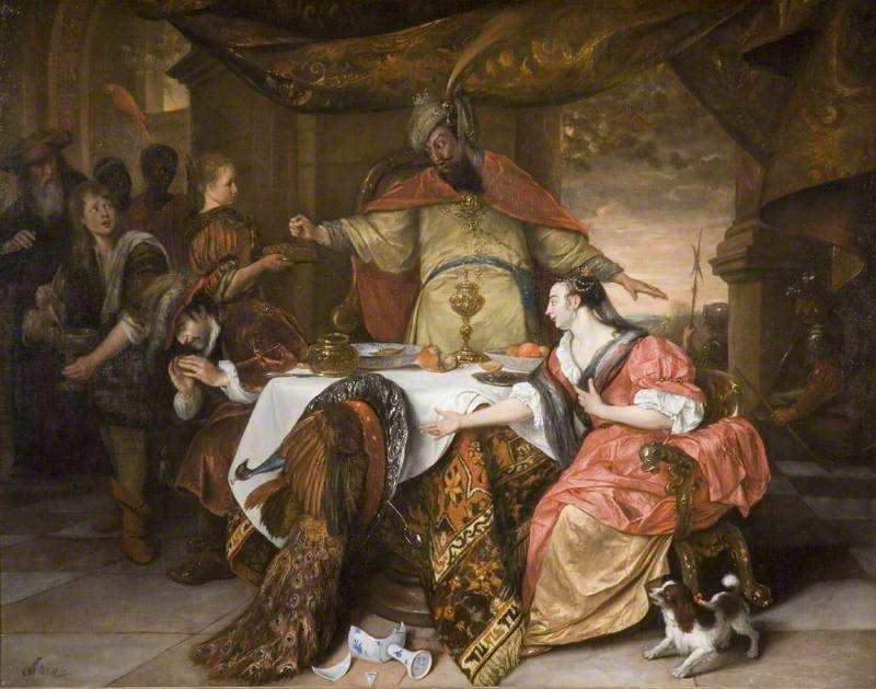La colère d'Assuérus - Jan Steen